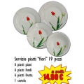 SERVIZIO PIATTI 19 PZ. TULIPANO